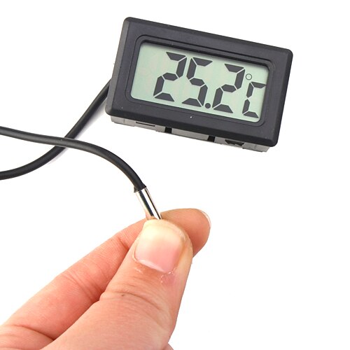 Digital Temperature Thermometer TL8009 Black Cable Length 0.8m for Aquarium