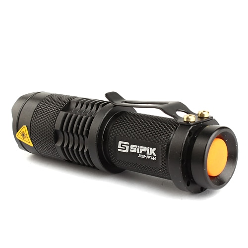 SK68 LED Flashlights / Torch Tactical Zoomable 200 lm LED Cree® XR-E Q5 1 Emitters 1 Mode Tactical Zoomable Rechargeable Adjustable Focus Compact Size Small Camping / Hiking / Caving Everyday Use