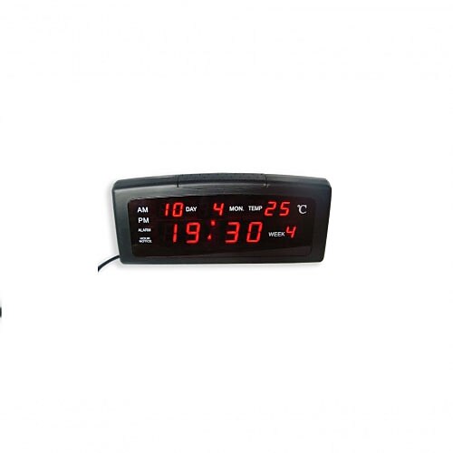 led vermelho relógio digital de alarme calendário termômetro