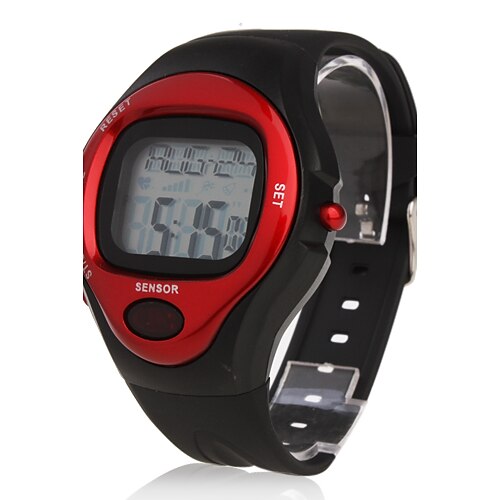 Unisex Calorie Counter Heart Rate Monitor Red Case Digital Wrist Watch Cool Watch Unique Watch