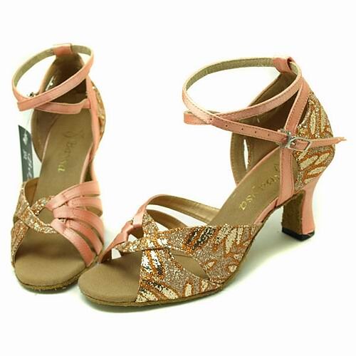 funklende glitter / satin øverste danse sko balsal latinske sko til kvinder flere farver