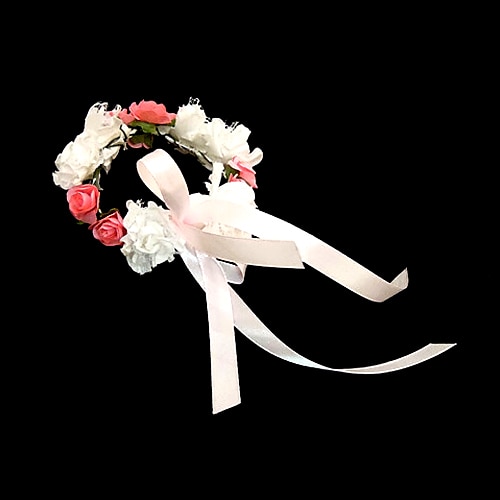 

bella bianco arancio fiore di carta da sposa ragazza di fiore / fiore polso nuziale