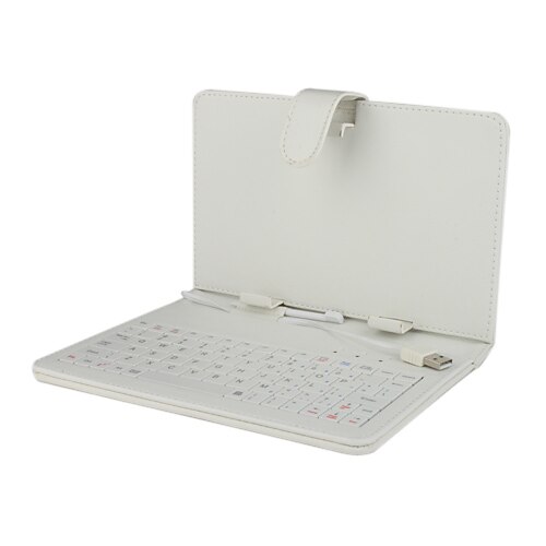 cazul luminat tastatură din piele alba de 7 inch calculator comprimat (port USB)