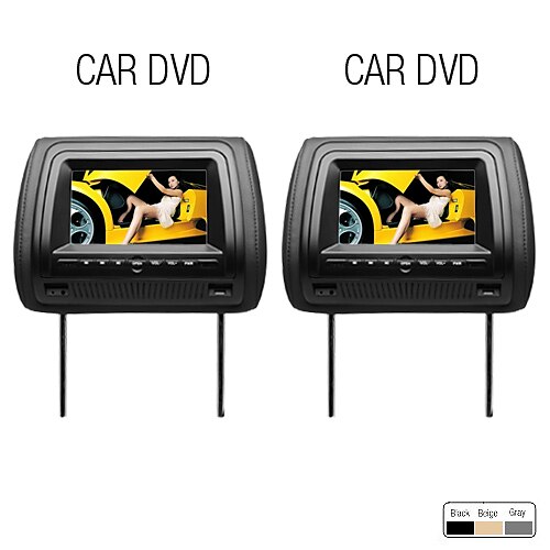 7" Digital Screen Car Headrest DVD Player (FM Transmitter,USB/SD)
