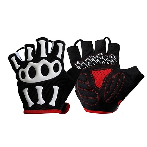 SPAKCT Fietshandschoenen Bergracen Ademend Anti-slip Zweetafvoerend Beschermend Halve vinger Activiteit/Sport Handschoenen Zwart voor Volwassenen Voor buiten