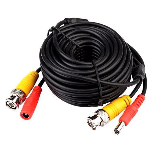 cabo cctv, cabo de alimentação de vídeo, cabo coaxial RG59, comprimento: 10m