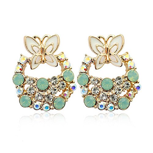 

Country Style Bow Diamond Studded Ear Studs