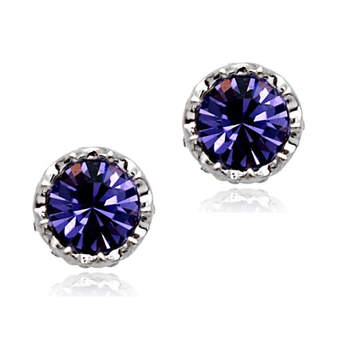 

Simple Round Crystal Ear Studs