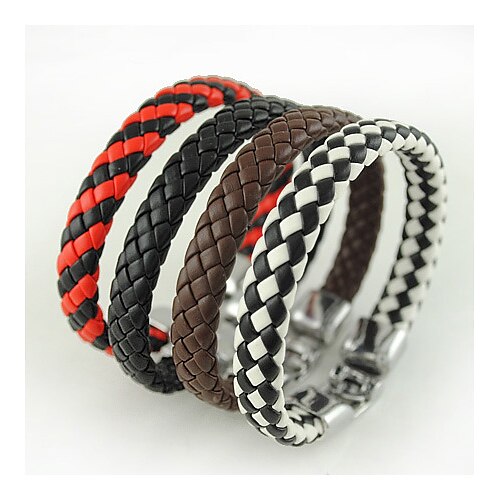 As the Picture - Cuff Bracelet Black / Black / Red / Black / White For Party Birthday Gift / Daily