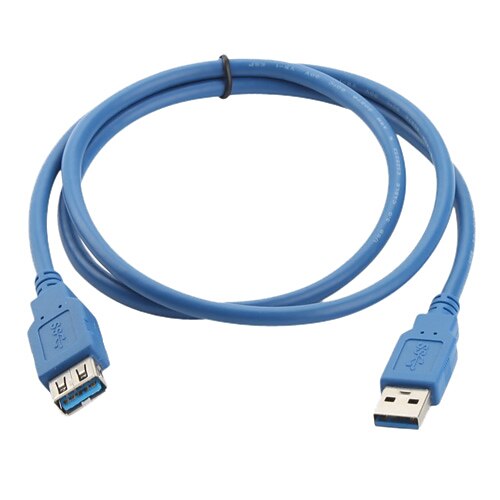 USB 3.0 aa man naar vrouw verlengkabel (1 m, blauw)