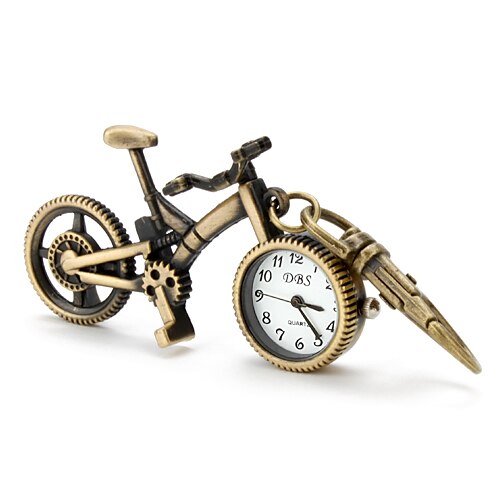 Unisex Alloy Analog Quartz Keychain Watch with Bicycle (Bronze) Cool Watches Unique Watches