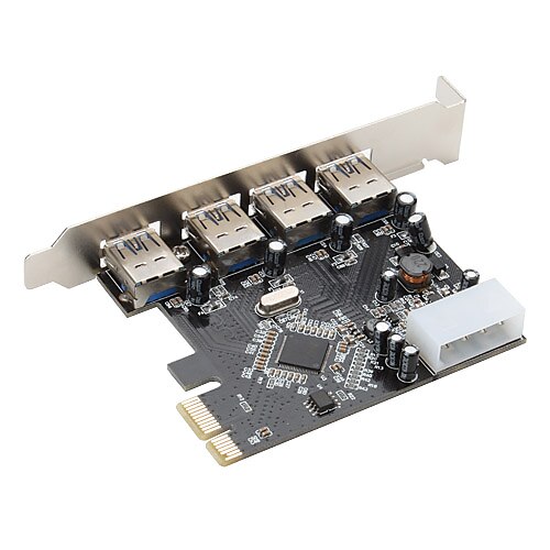 Super Speed 5Gbps PCI-E Express to 4-Port USB 3.0 Controller Card Adapter Hub