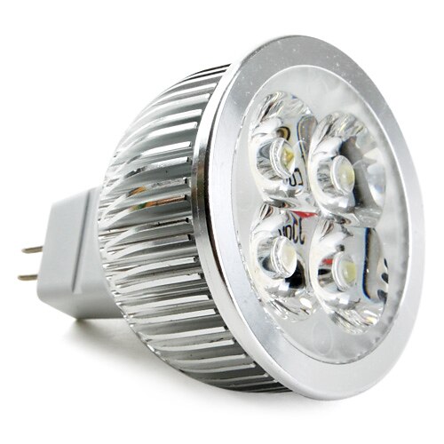 GU5.3(MR16) LED-spotlights MR16 4 lysdioder Högeffekts-LED Naturlig vit 5000lm 5000KK DC 12V 
