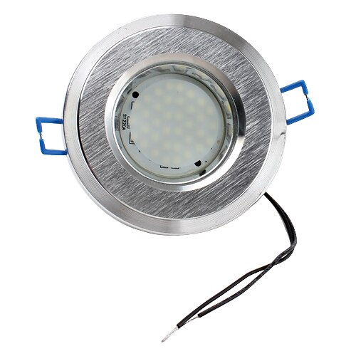 2w 3528 SMD 36-led 240lm branco teto lâmpada spot (escovado, metade da cobertura de vidro fosco)