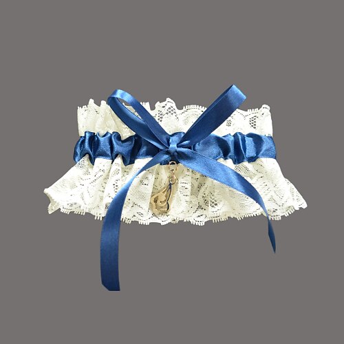 Lace / Satin Classic Wedding Garter With Rhinestone Garters