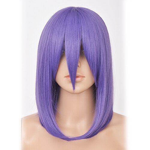Parrucche Cosplay Naruto Akatsuki Konan Purple Anime Parrucche Cosplay 45 CM Tessuno resistente a calore Per donna