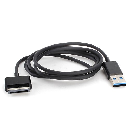cabo do carregador USB de sincronização de dados para asus EeePad transformador TF101 TF201 TF300 SL101 (preto)