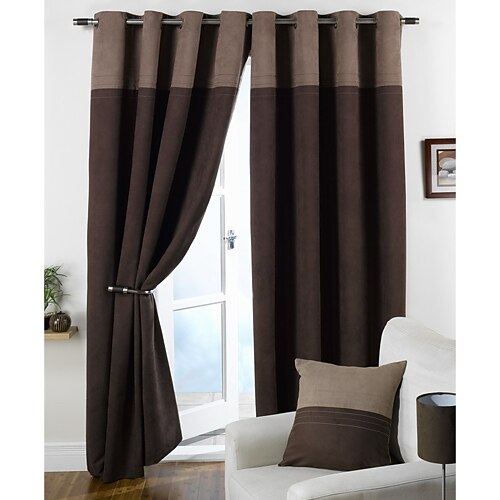A Medida Ahorro de Energía cortinas cortinas Dos Paneles 2*(W107cm×L245cm) / Dormitorio