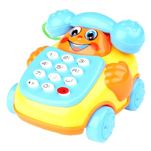 telefone de brinquedo educativo com rodas de brinquedos para as crianças (vermelho)