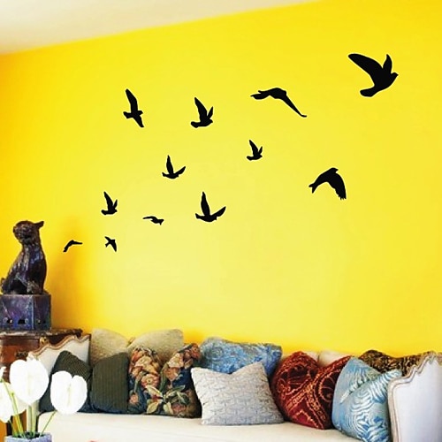 linnut lentävät seinälle seinä tarroja