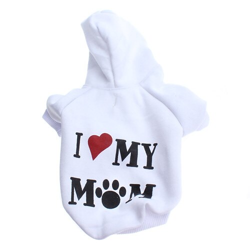 Hond Hoodies Puppy kleding Letter & Nummer Klassiek Winter Hondenkleding Puppy kleding Hondenoutfits Kostuum voor Girl and Boy Dog Andere Materiaal XS S M L