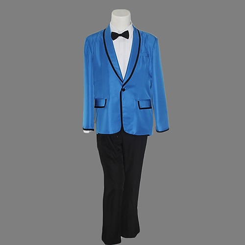 Cosplay Costumes Party Costume Movie/TV Theme Costumes Career Costumes Festival/Holiday Halloween Costumes Blue Black SolidCoat Shirt