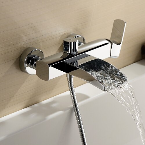 Von Lightinthebox Sprinkle®-Moderne-Wasserfall / Centerset / Wand-Messing-Sprinkle® Badwannenarmaturen(Chrom)