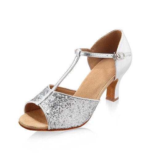 Sparkling Glitter Upper Dance Shoes Ballroom Latin Shoes for Women More Colors