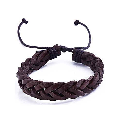 

Modische PU Woven Bracelet (Kaffee)