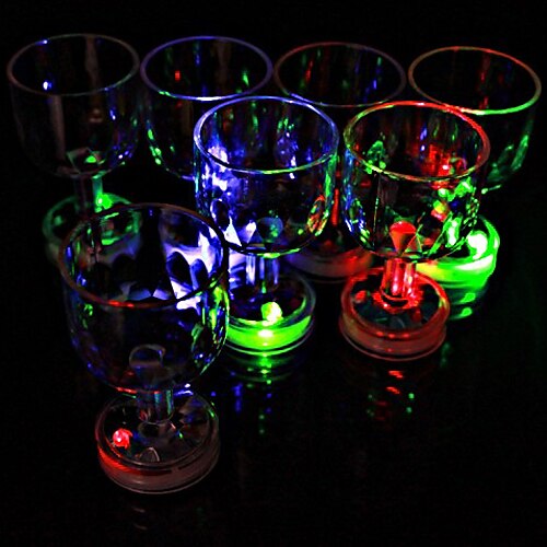 1Pc Color Flashing Small Goblet With Led Flash Light Kitchen Supplies