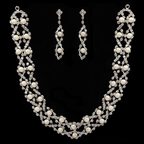 Pentru femei Alb Perle Seturi de bijuterii Stilat cercei Bijuterii Pentru Nuntă Petrecere Aniversare Zi de Naștere Cadou Zilnic / Logodnă
