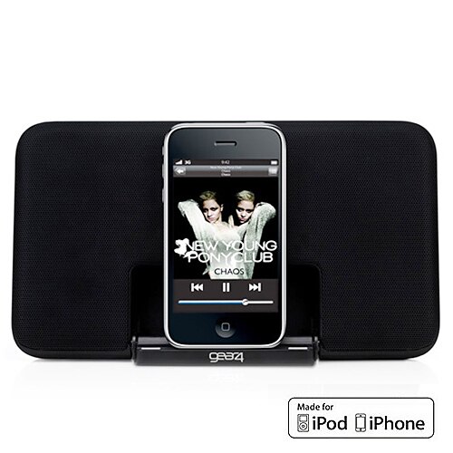 Super Slim Bærbare Højtalere til iPod og iPhone (Mfi Certifikat, Apple 30-Pin Port)