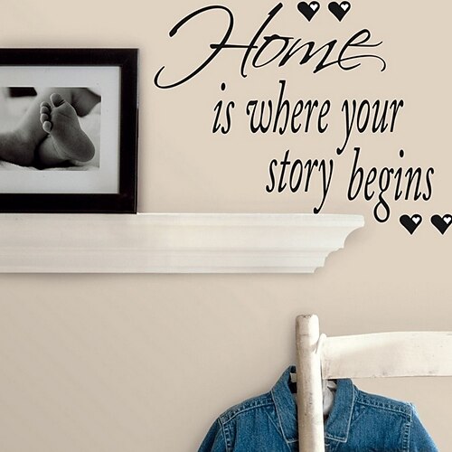 Hjem er hvor din historie Begins Wall Sticker