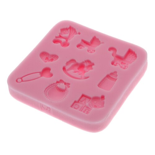 3D baby Theme Silikon Cookie Biscuit Mold