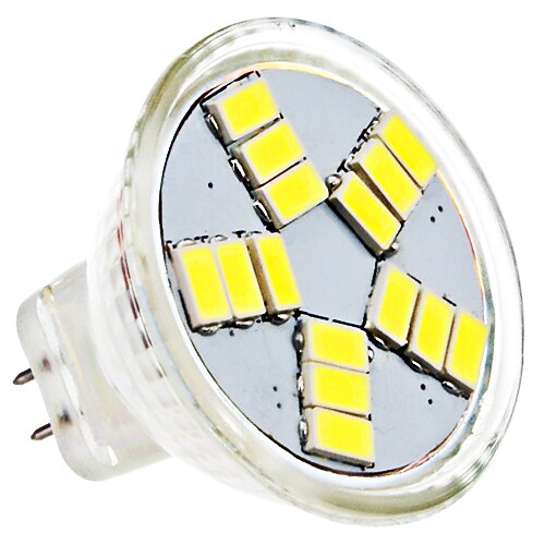 1.5 W LED-spotlights 6000 lm GU4(MR11) MR11 15 LED-pärlor SMD 5630 Naturlig vit 12 V