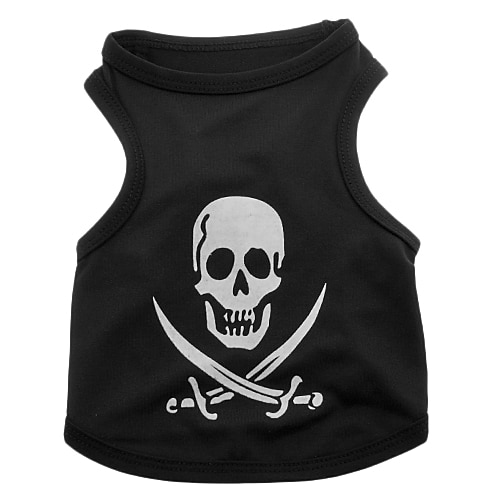 

Dog Shirt / T-Shirt Puppy Clothes Skull Festival Dog Clothes Puppy Clothes Dog Outfits Black Costume for Girl and Boy Dog Terylene XS S M L