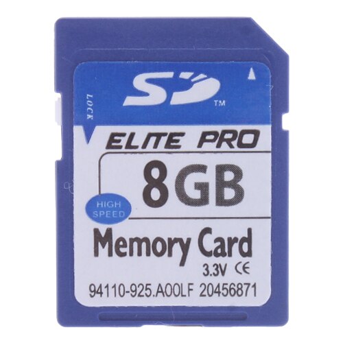 8gb tarjeta de alta velocidad de elite pro memoria sd (azul)