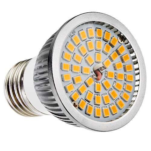 E27 6W 48x2835SMD 580-650LM 2700-3500K Blanc Chaud Ampoule spot LED (110-240V)