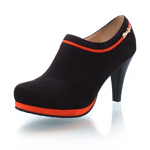 Zapatos de mujer - Tacón Stiletto - Botas a la Moda - Botas - Vestido - Ante - Negro / Azul / Rojo