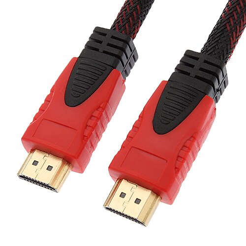 10m 30ft noir & rouge 1080p HDMI v1.4 HDMI vers HDMI câble HDMI haute vitesse w / noyaux de ferrite