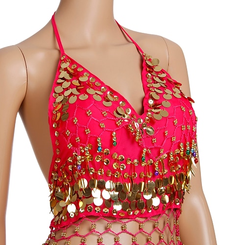 

Belly Dance Coin Beading Women's Training Sleeveless Chiffon / Ballroom