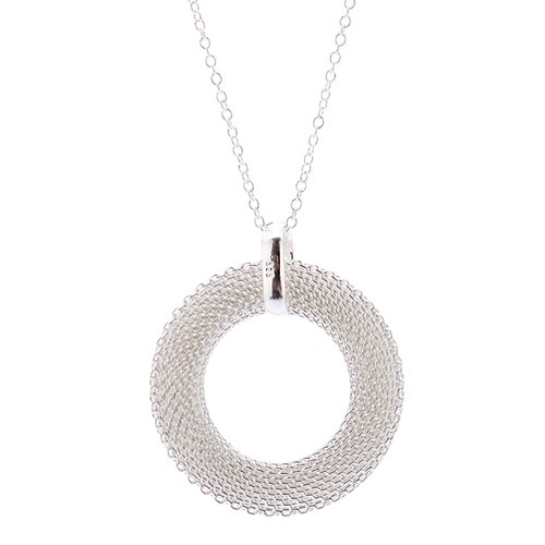z&amp;X® 925 sterling silver pläterad ring affinitet hänge halsband