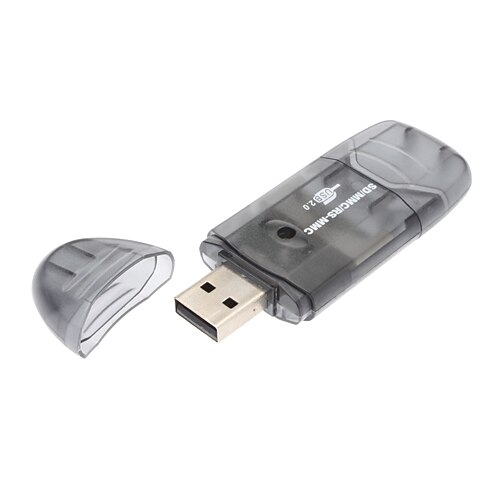 SDHC / SD / MMC-hukommelseskortlæser til USB 2.0 Adapter, Smoke