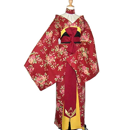 Geisha Per donna Kimono Cintura Obi Per Cotone Fantasia floreale Capodanno Mascherata Cintura Kimono