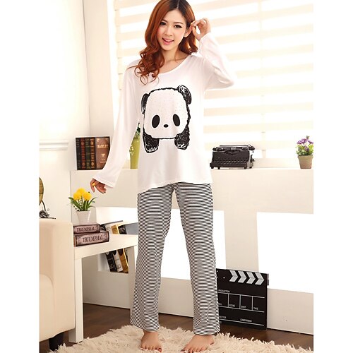 Naisten Cute Panda Pattern Casual Lounge Wear