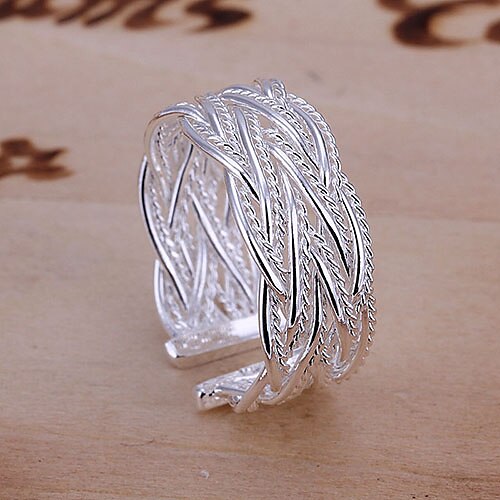 Band Ring Argintiu Aliaj femei Neobijnuit Design Unic O Mărime / Pentru femei / Deschideți inelul manșetei