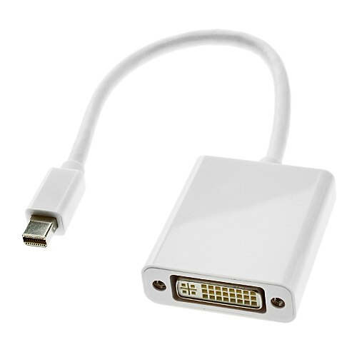 0.3m 1ft foudre mâle vers DVI 24 +5 câble femelle blanche pour macbook air / macbook pro / imac / mac mini