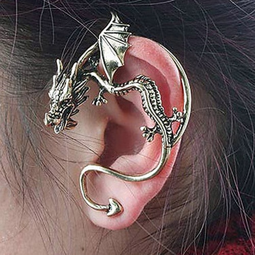 

Stud Earrings Ear Cuff For Women's Party Daily Alloy Dragon