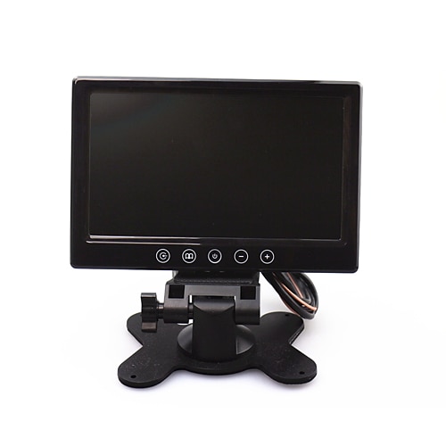 7 Inch LCD Color Monitor, Portable TV, Dual Video Input, Stand/Headrest, Rearview Video