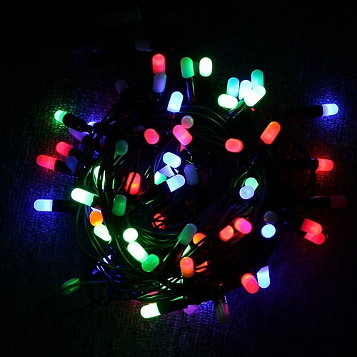 Fâșii de Iluminat 30 LED-uri Dip Led Multicolor Decorativ / Crăciun decor de nunta 4 V 1 buc / IP44